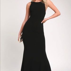 Lulu’s “Dream About You Black Backless Maxi Dress”